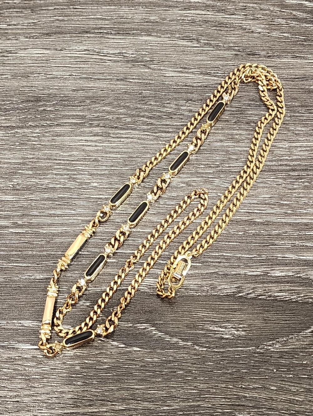 Vintage Dior Long Gold Chain Necklace